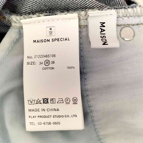 メゾンスペシャル MAISON SPECIAL Side Slash Denim Pants レディース JPN:36